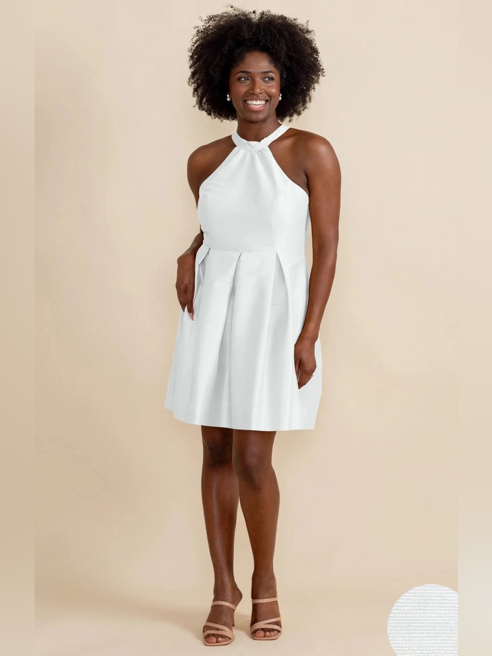 LulaKate‎ || High Neck Little White Dress Bridal White 4